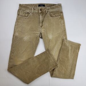 Matchstick distressed tan Corduroy jeans size 30